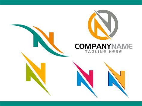 Creative N Letter Logo Design Vector