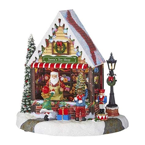 Raz Imports Animated Santas Toy Shop 115 X 105 Inch Decorative