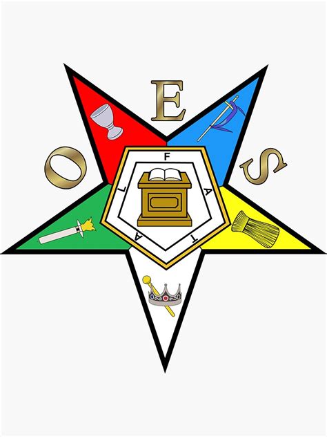Order Of The Eastern Star Oes Sticker For Sale By 357designs Redbubble