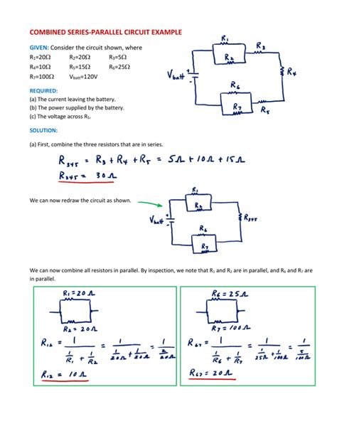 Exam On Series And Parallel Circuit Examples Wiring Draw