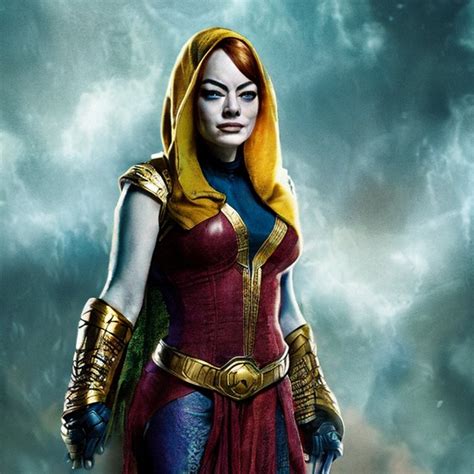 Stabilityai Stable Diffusion Emma Stone As Thanos Devil Arabic Al Jinn Genie Djinn