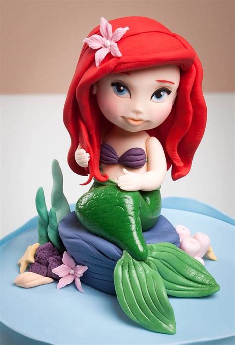 Ariel Little Mermaid Cake Topper By Rouvelees Creations Cake Decoration Inspirations