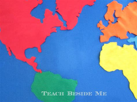 C Is For Continent Felt Board Geography Projects A Z Teach Beside Me