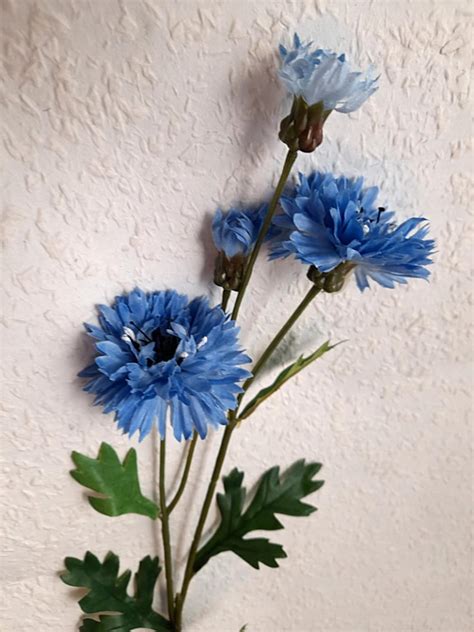 Artificial Cornflower Faux Cornflower Blue Cornflower Blue Etsy