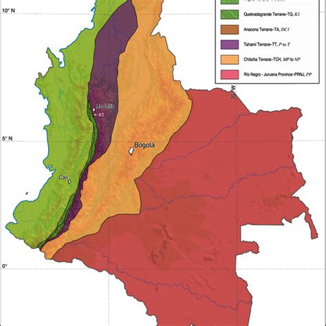 Sheet 1 Of The Geological Map Of Colombia 2015 Download Scientific