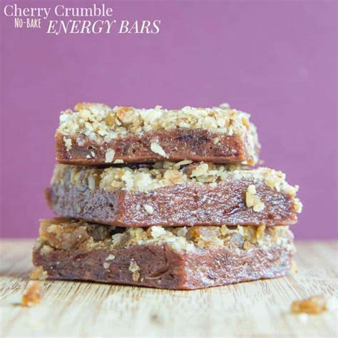 cherry crumble no bake energy bars cupcakes and kale chips