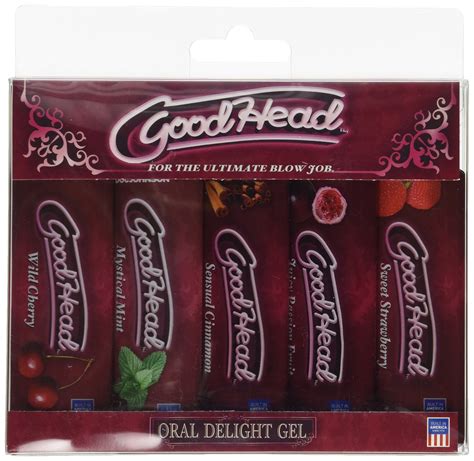 Doc Johnson Goodhead Throat Numbing Lube Oral Delight Gel Assorted Flavors Pack Of 5 X 1 Oz