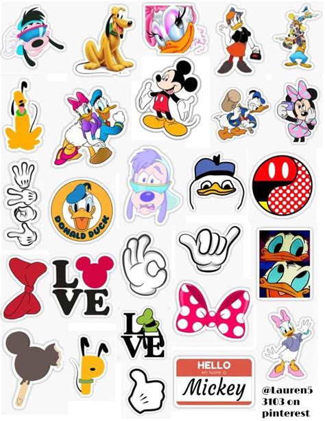 Mickey And Friend Stickers Disney Sticker Disney Stickers Printables
