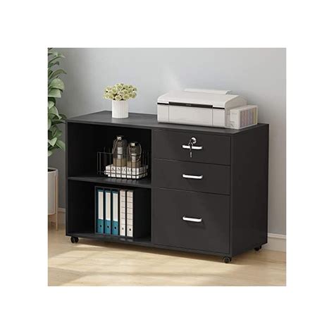 Buy Tribesigns 3 Drawer Wood File Cabinets With Lock Large Modern