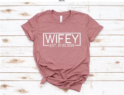 Husband Wife Hubs Shirts Wifey Shirt Custom Wedding Shirt Etsy