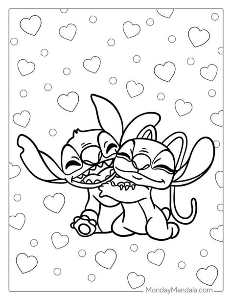 42 Lilo Stitch Coloring Pages Free PDF Printables Valentine