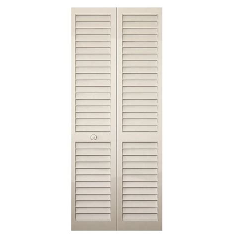 Kimberly Bay 32 In X 80 In White Louver Solid Core Wood Interior