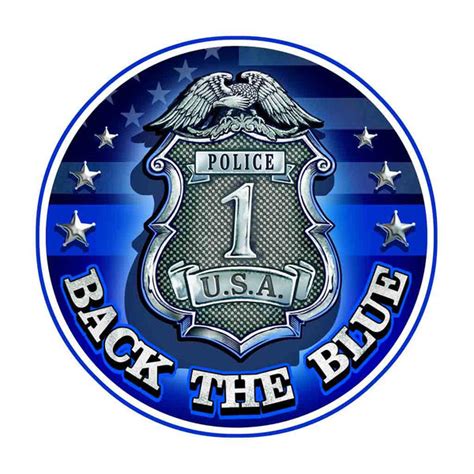 Back The Blue Decal Built Usa