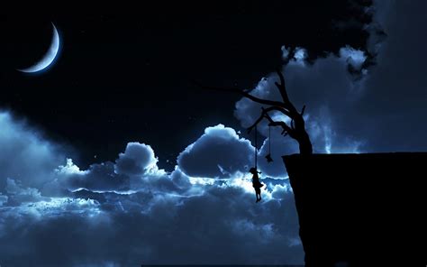 Download hd moon wallpapers best collection. Wallpaper : night, sky, artwork, clouds, Moon, moonlight, sad, thunder, suicide, midnight, cloud ...