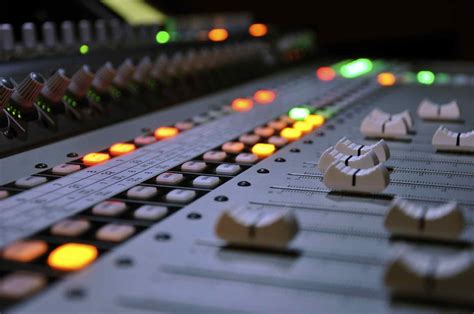 Close Up Of Faders On A Mixing Board In The Best Recording Recording