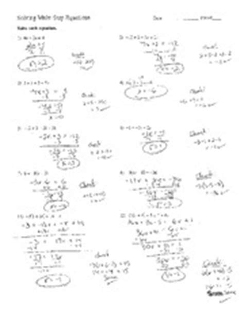 A third method of solving systems of linear equations is the addition method, this method is also called the elimination method. 14 Best Images of Multi-Step Equations Worksheets With ...