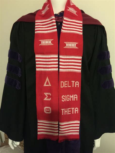 Delta Sigma Theta Graduation Stole In Reddelta Sigma Theta