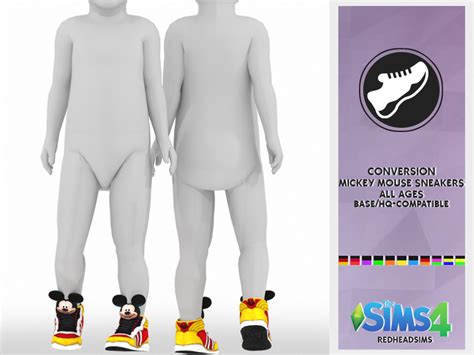 Mickey Mouse Sneakers With Images Sims Sims 4 Toddler Clothes