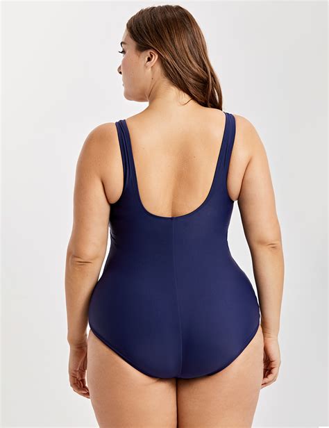 Delimira Womens Basic Modest One Piece Swimsuit Plus Size Bathing Suits Ebay