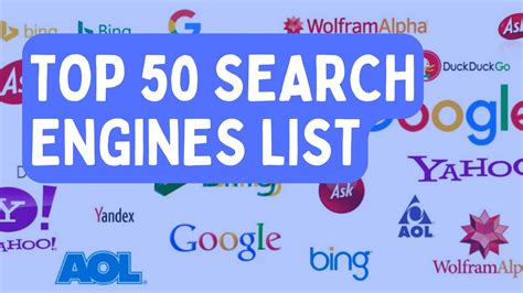 The Top 50 Search Engines Find Out Which Ones Will Boost Your Ranking
