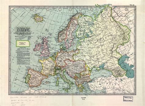 Large Detailed Old Political Map Of Europe 1897