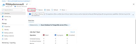 Azure Database For Postgresql のバックアップ Azure Backup Microsoft Learn