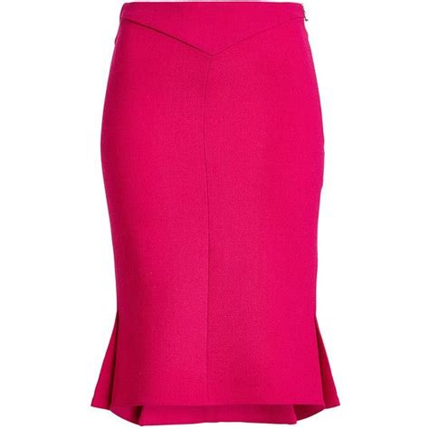 Roland Mouret Wool Crepe Skirt 1 610 Pln Liked On Polyvore Featuring