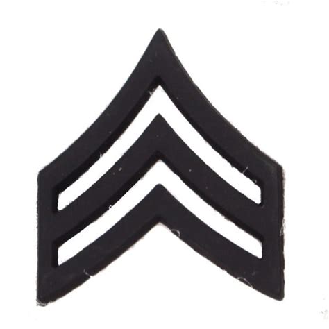 Army Pin On Collar Rank E 5 Sgt Blk