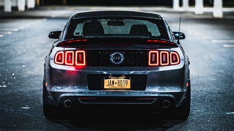 Download Wallpaper 3840x2160 Ford Mustang Gt Ford Mustang Rear View