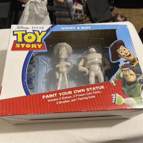Disneys Pixar Toy Story Woody And Buzz Paint Your Own Statue New 4500