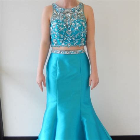 gergeous two piece prom dress sexy blue prom dresses long evening dress on luulla