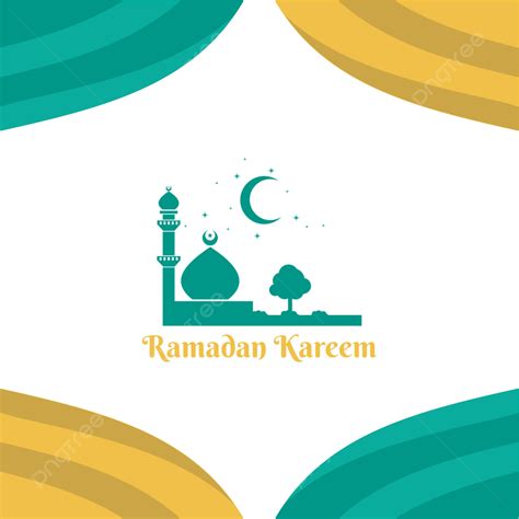 Diseño De Ramadan Kareem Mubarak Con Adorno De Media Luna Tosca Y