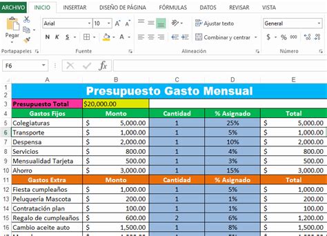 50 Formato Para Presupuesto En Excel