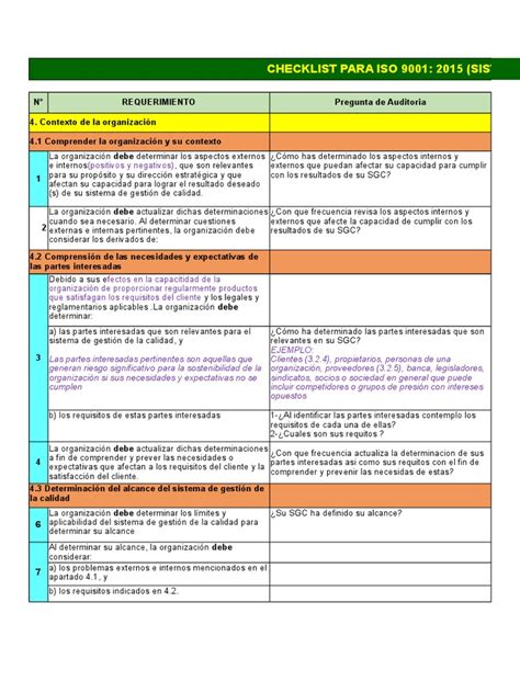 Check spelling or type a new query. CHECK_LIST_ISO_9001-2015 | Gestión de la calidad | Calidad ...