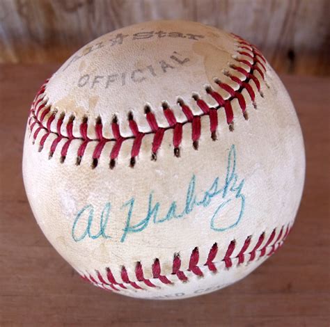 Vintage All Star Official Bp1 Spalding Baseball Signed By Al