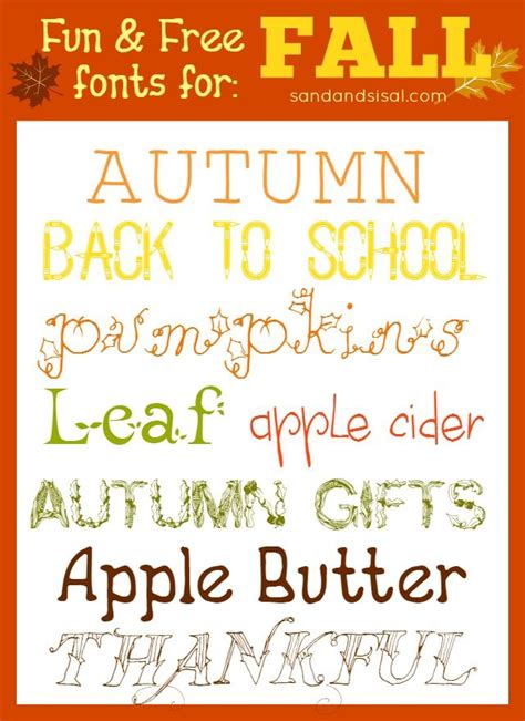 Fun Free Fonts For Fall Sand And Sisal Scrapbook Fonts Best Free