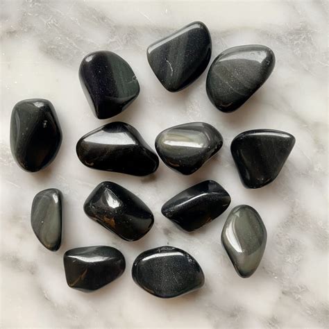 Obsidian Rainbow Obsidian Tumbled Pocket Stone Minera Emporium