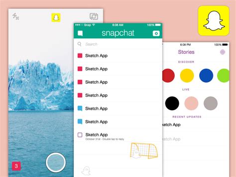 Your ultimate guide to premium snapchat: Snapchat iOS Template Sketch freebie - Download free ...