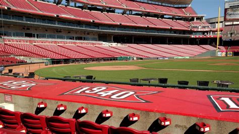 Dugout Front Of Sections 114119 And 127132 Cincinnati Reds V