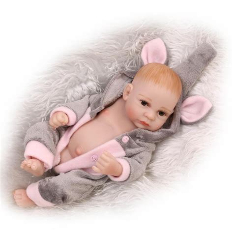 Bebe Full Silicone Body Reborn Baby Dolls 27cm Mini Fake