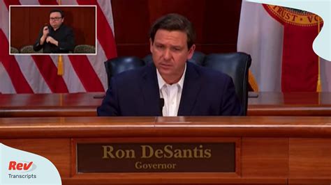 Florida Governor Ron Desantis Covid 19 Briefing April 2 Rev
