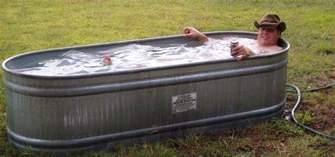 Large metal cattle water trough. Cow water trough. 1001 uses for livestock equipment ...