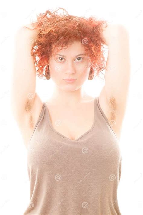Woman With Hairy Armpits Stock Image Image Of Woman 50385453