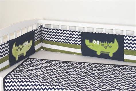 Kup alligator w kategorii dla dziecina ebay. Crib Bumper Alligator Baby Boy Bedding Navy by ...