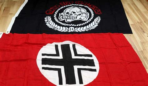 Wwii German Third Reich Ss Totenkopf Flag Lot Of 2 Apr 15 2020