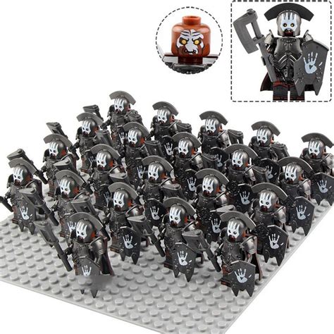 21pcs Uruk Hai Commander Army Set Lord Of The Rings Custom Minifigure Toys