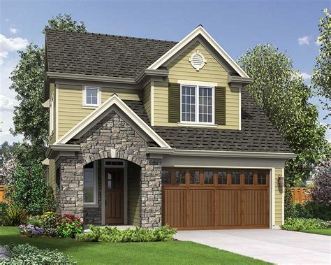 Browse narrow lot house plans with photos. Narrow Lot Traditional Home Plan - 69546AM | Architectural ...