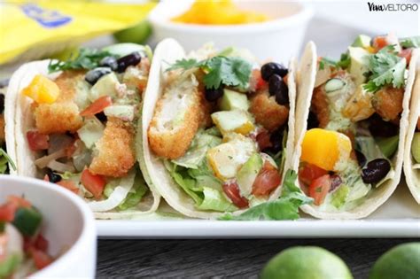 Stir in the beans, salsa and taco seasoning; Baja Fish Tacos Recipe with Gorton's Crunchy Breaded Fillets