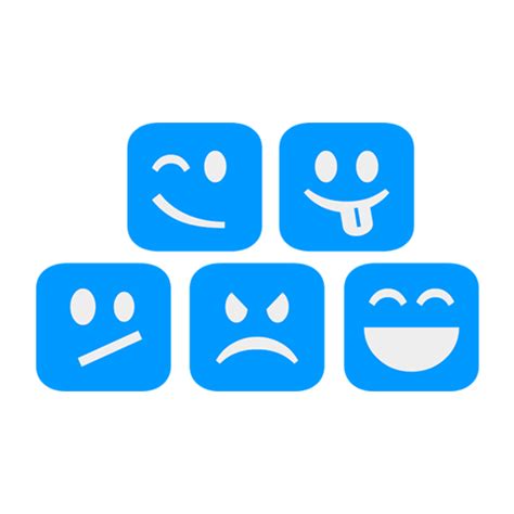 Blue Square Emoji 1 Just Stickers Just Stickers