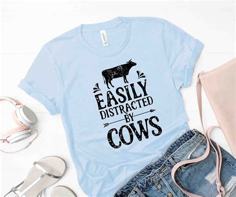 Easily Distracted By Cows Etsy